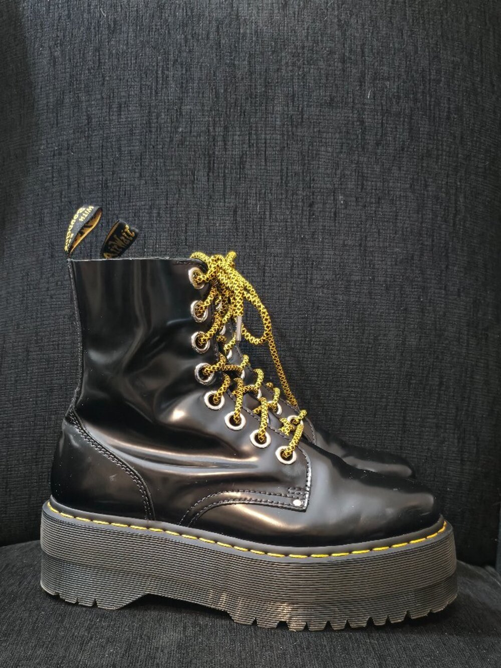 Dr. Martens Black Jadon Max Platform Boots - Woman's Size L / 10